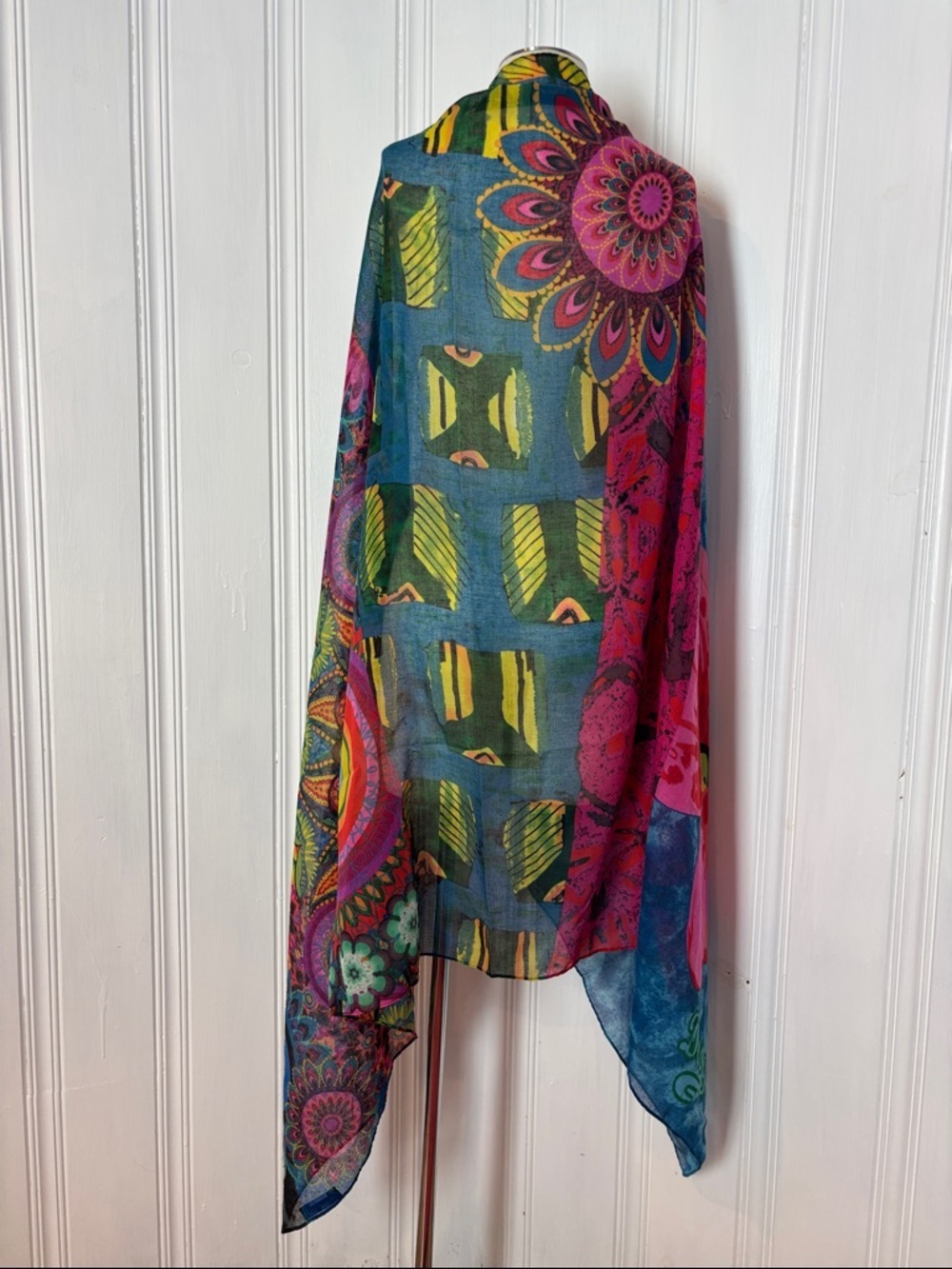 Desigual Oversized Multicolor Shawl Sarong Wrap